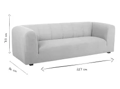 Sofá moderno de tela beige 4 plazas OLIVEIRO