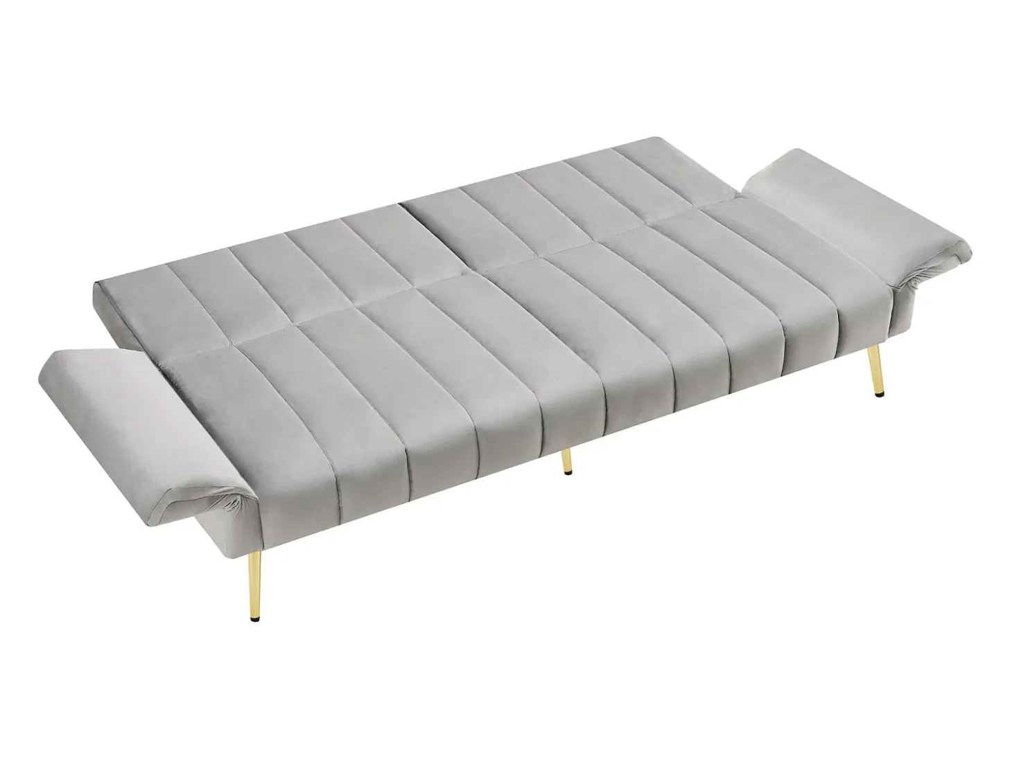 Sofá moderno de terciopelo gris con respaldo y reposabrazos ajustables – para salón, dormitorio o cine en casa