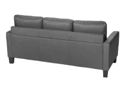Sofá moderno esquinero 3 plazas pouf 2 cojines salón Remissus - Gris