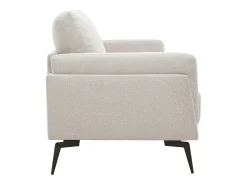Sofá moderno 3 plazas de tejido efecto aterciopelado texturizado beige MOSCO