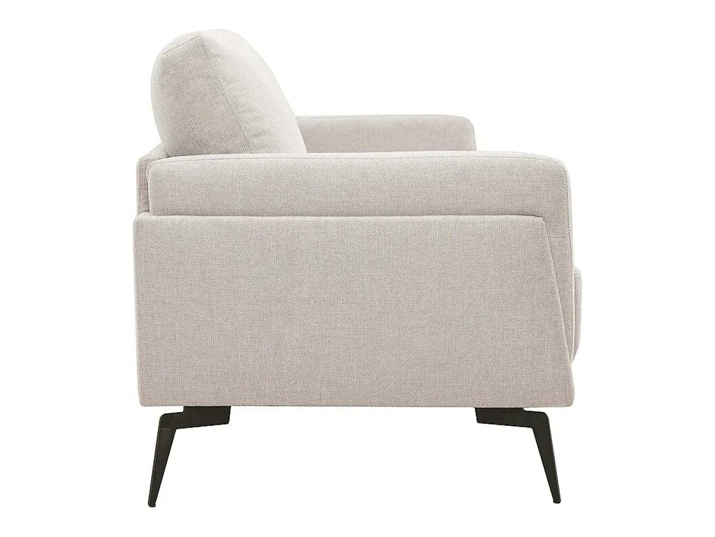Sofá moderno 3 plazas de tejido efecto aterciopelado texturizado beige MOSCO