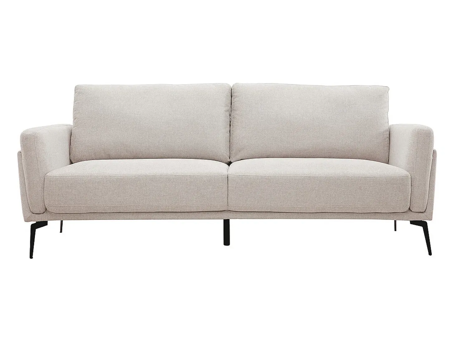 Sofá moderno 3 plazas de tejido efecto aterciopelado texturizado beige MOSCO