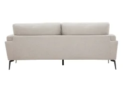Sofá moderno 3 plazas de tejido efecto aterciopelado texturizado beige MOSCO