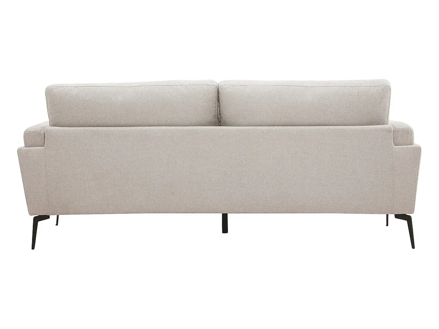 Sofá moderno 3 plazas de tejido efecto aterciopelado texturizado beige MOSCO