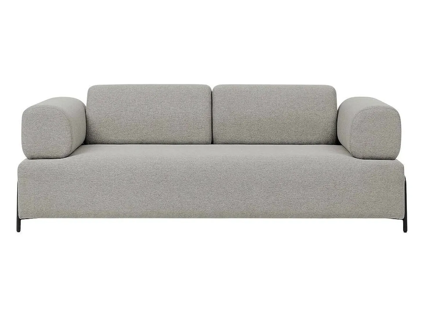 Sofá modular de 3 plazas de diseño moderno por módulos con mesitas Diadema - Gris claro