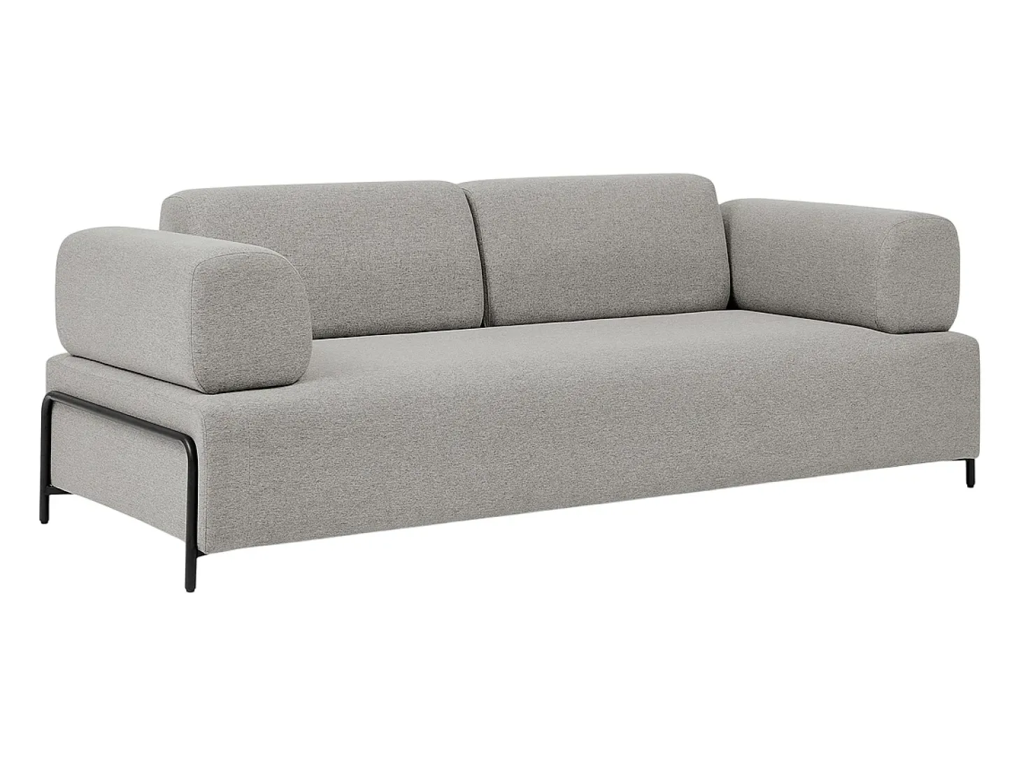 Sofá modular de 3 plazas de diseño moderno por módulos con mesitas Diadema - Gris claro