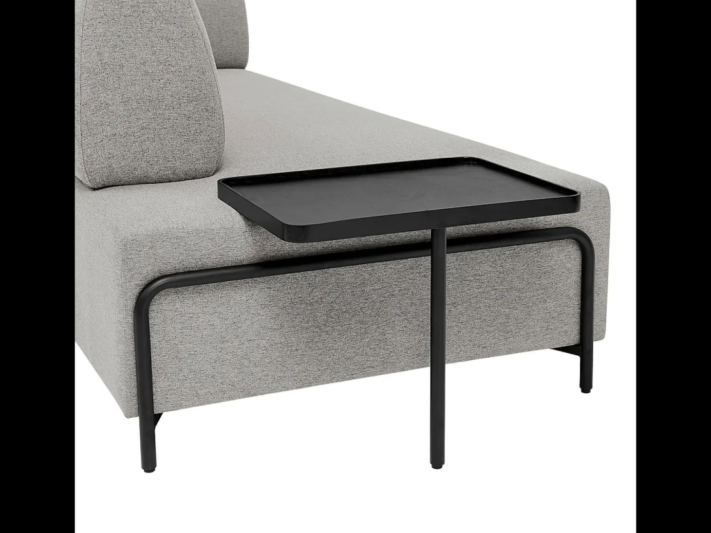 Sofá modular de 3 plazas de diseño moderno por módulos con mesitas Diadema - Gris claro