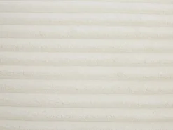 Sofá modular de esquina con puf de pana gruesa beige CYROMA