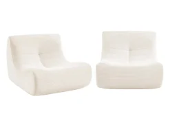 Sofá modular de pana, 2 plazas crema