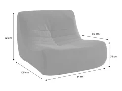 Sofá modular de terciopelo, 3 plazas verde