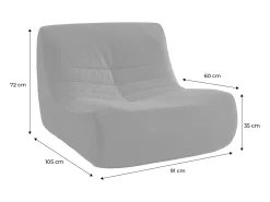 Sofá modular de terciopelo, 3 plazas verde