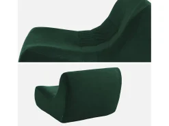 Sofá modular de terciopelo, 3 plazas verde