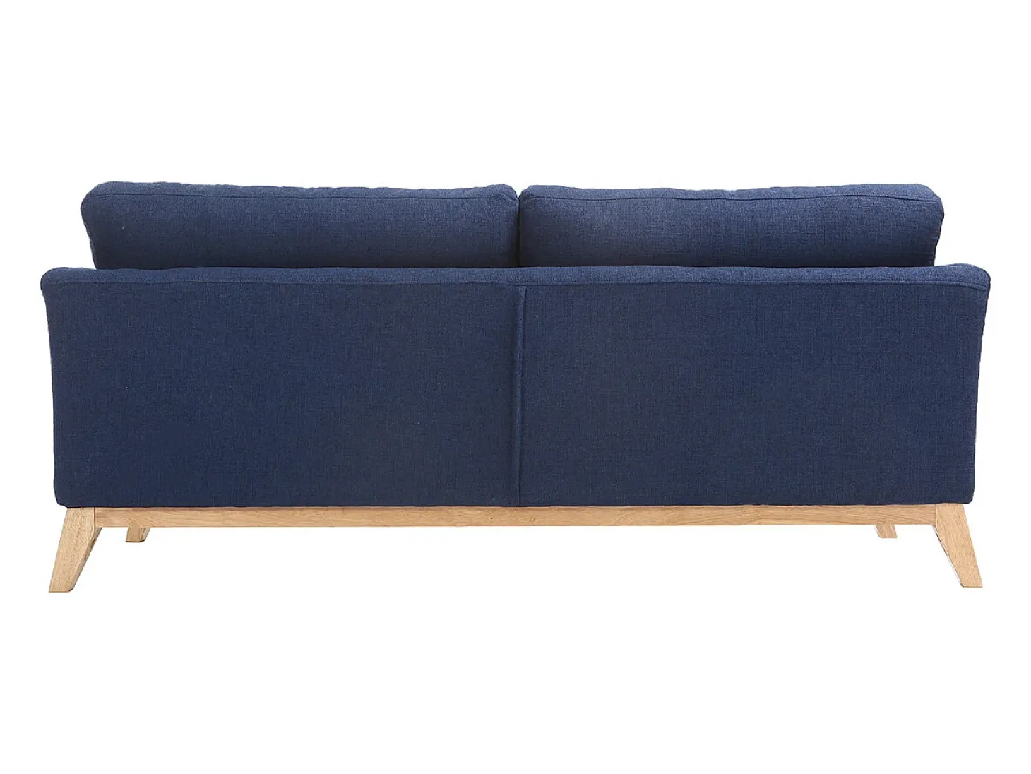 Sofá nórdico 3 plazas azul oscuro desenfundable patas madera OSLO
