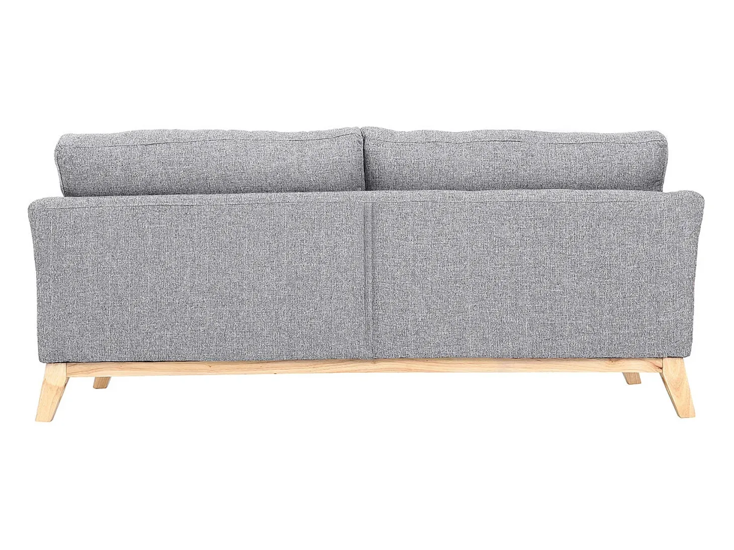 Sofá nórdico 3 plazas gris claro desenfundable patas madera OSLO