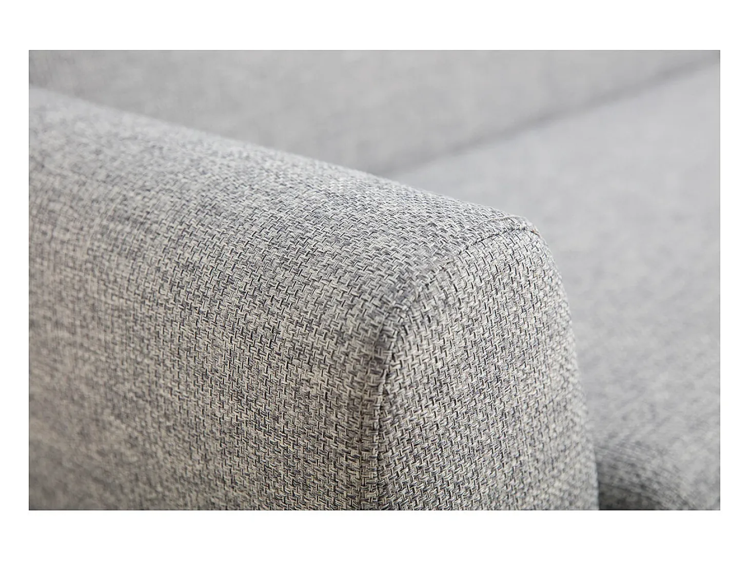 Sofá nórdico 3 plazas gris claro y madera PURE