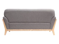 Sofá nórdico 2 plazas gris patas madera YOKO