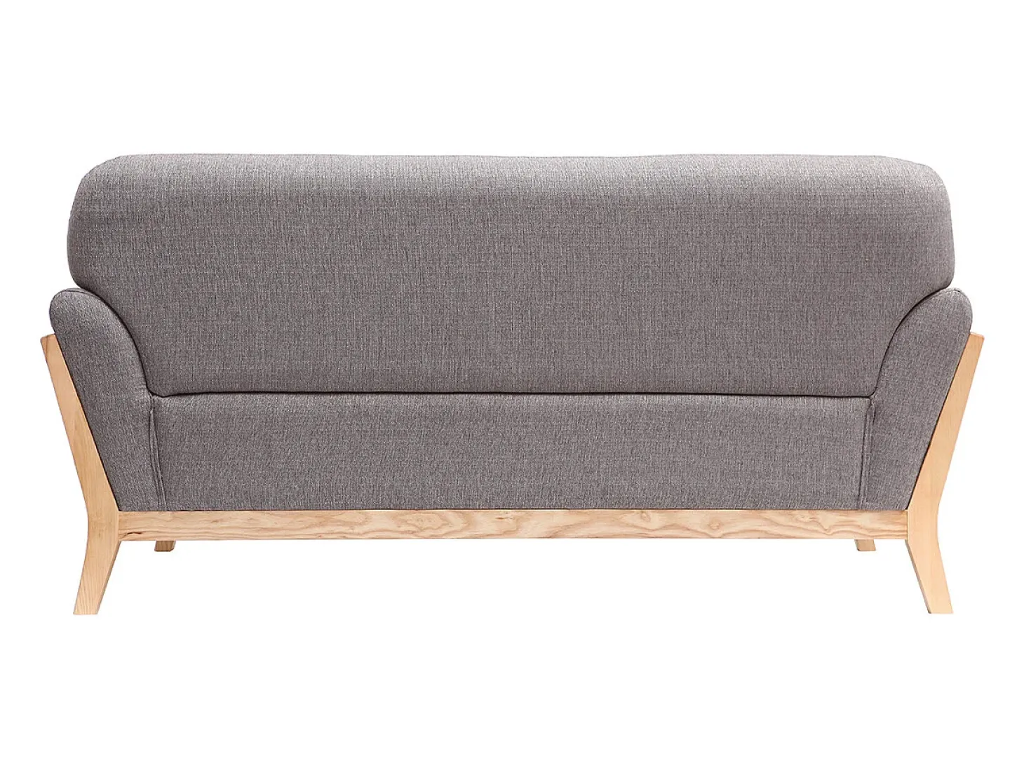 Sofá nórdico 2 plazas gris patas madera YOKO