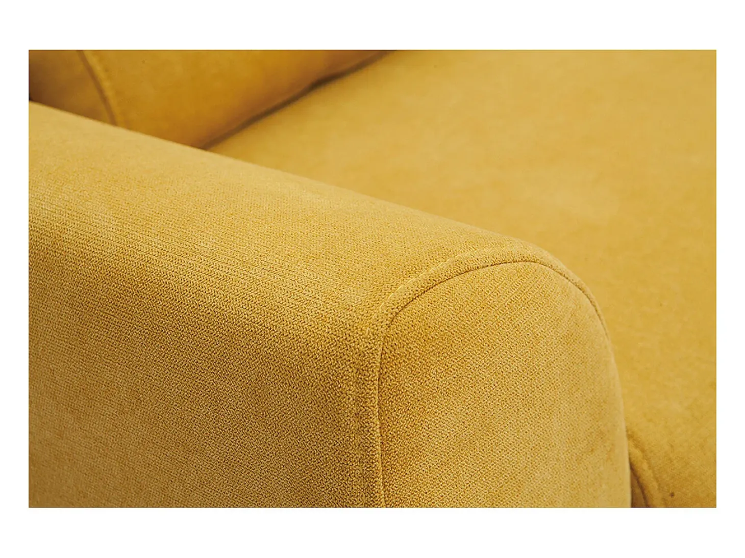 Sofá nórdico 2 plazas terciopelo amarillo mostaza EKTOR