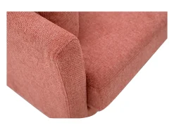 Sofá nórdico 2 plazas con funda desenfundable efecto aterciopelado color terracota OSLO