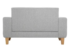 Sofá nórdico 2 plazas gris claro con patas de madera FJORD