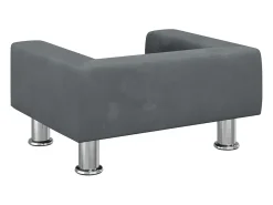 Sofá para niños de terciopelo gris oscuro 50x40x26,5 cm ES749461