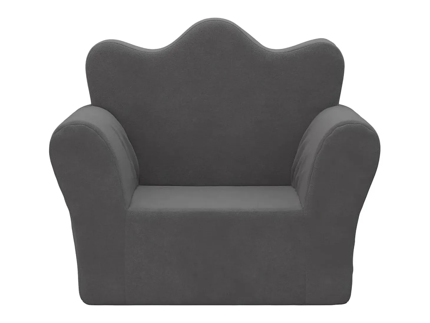 Sofá para niños felpa suave gris antracita ES515484