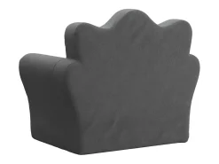 Sofá para niños felpa suave gris antracita ES515484