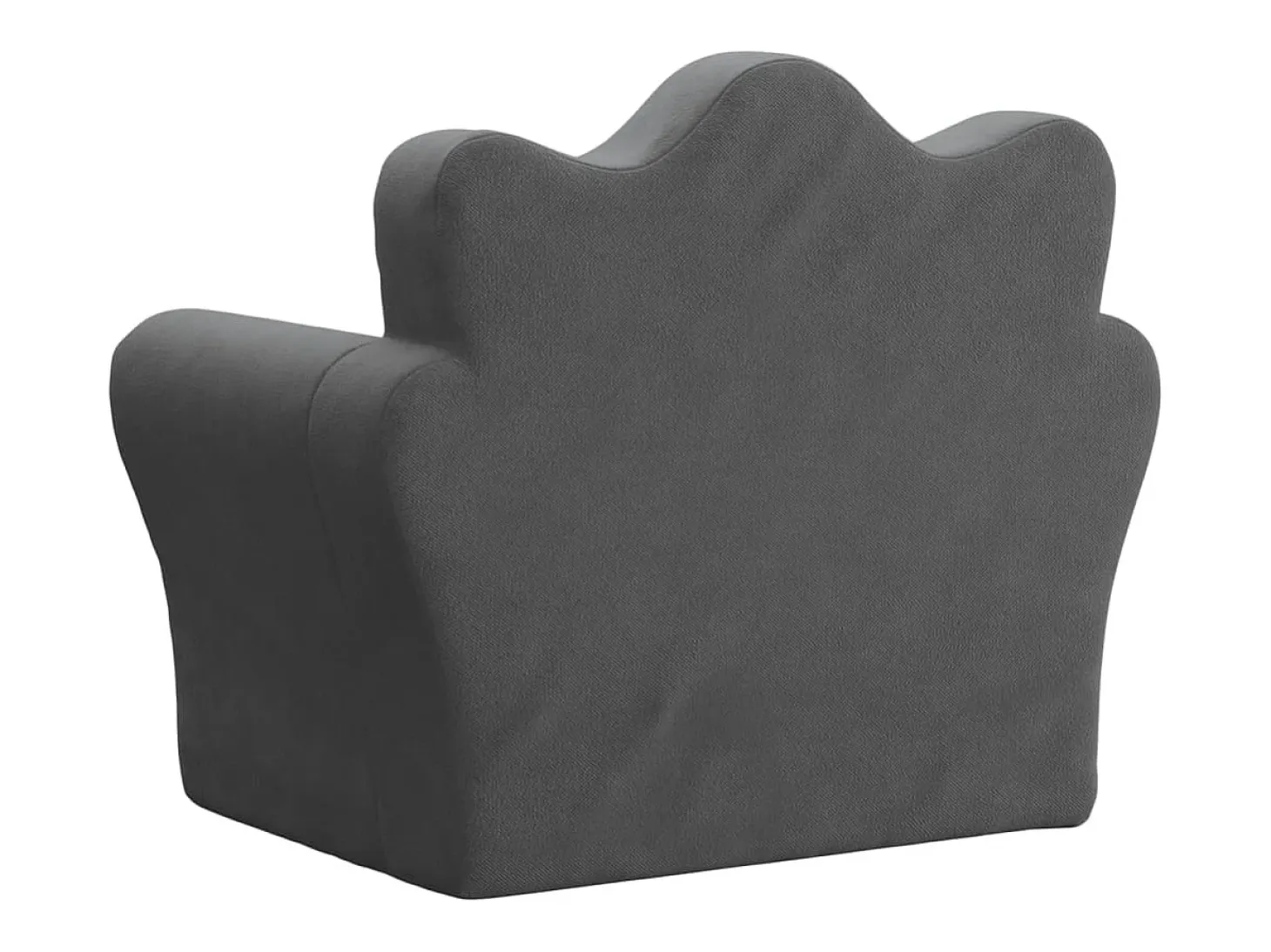 Sofá para niños felpa suave gris antracita ES515484