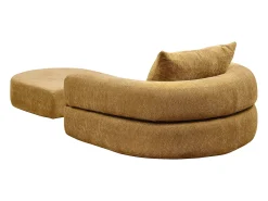 Sofá para salón en chenilla amarillo diseño moderno cómodo y resistente