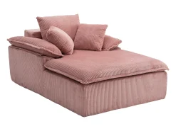 Sofá reclinable de 1 plaza - Sillón de pana - No requiere montaje - Rosa