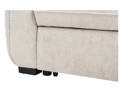 Sofá rinconera convertible y reversible en tela jaspeada beige MONAVI