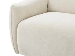 Sofá rinconera derech en chenilla beige TAZIZA
