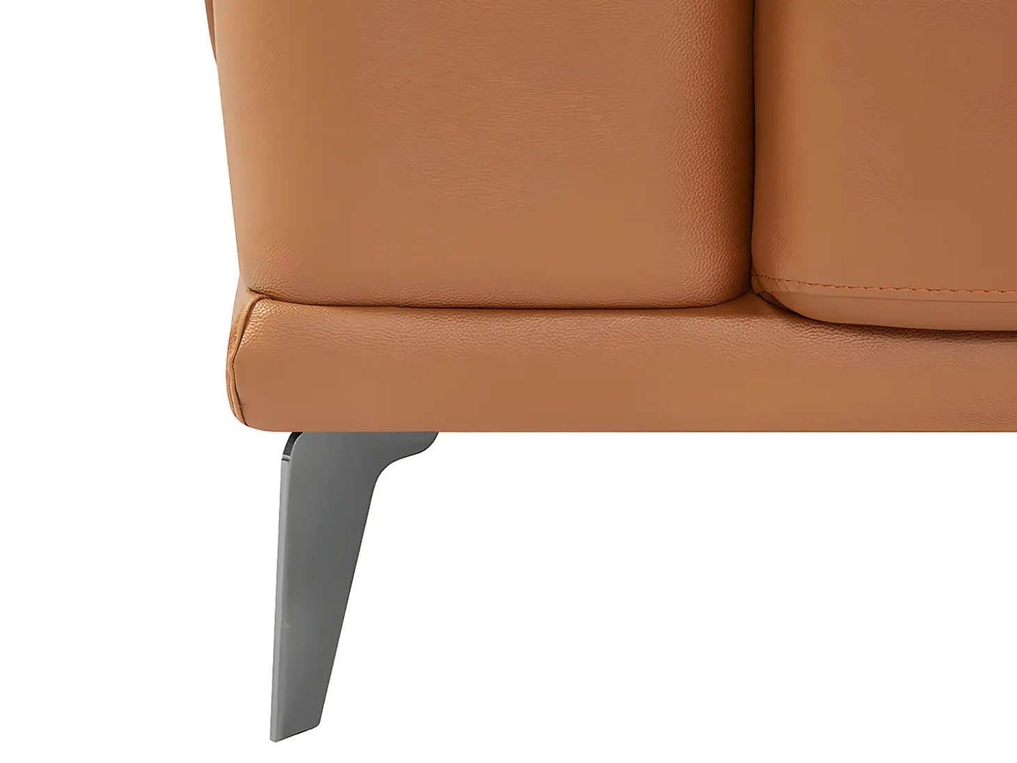 Sofá rinconera derecha de piel de búfalo camel ANDOR