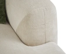 Sofá rinconera derecha de tela beige estilo contemporáneo TANCAVO