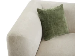 Sofá rinconera derecha de tela beige estilo contemporáneo TANCAVO