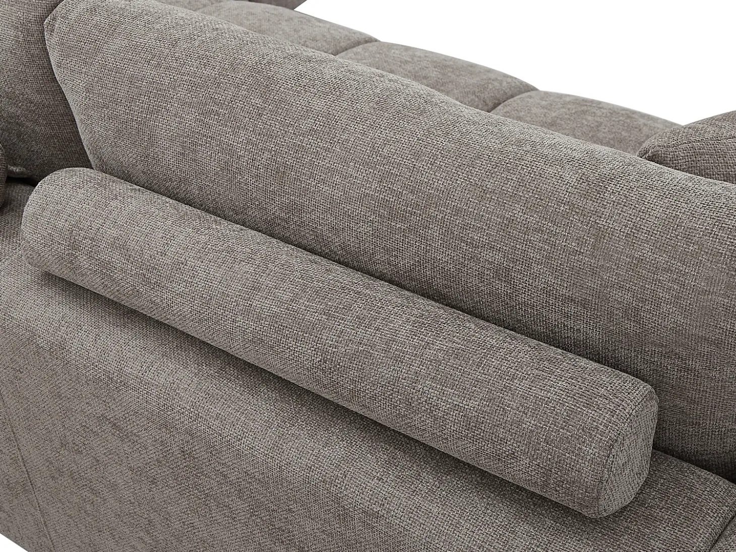Sofá rinconera derecha de tela color gris BERENIA