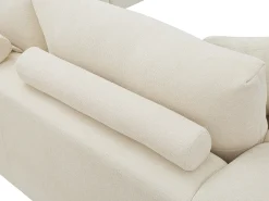 Sofá rinconera derecha de tela color beige BERENIA