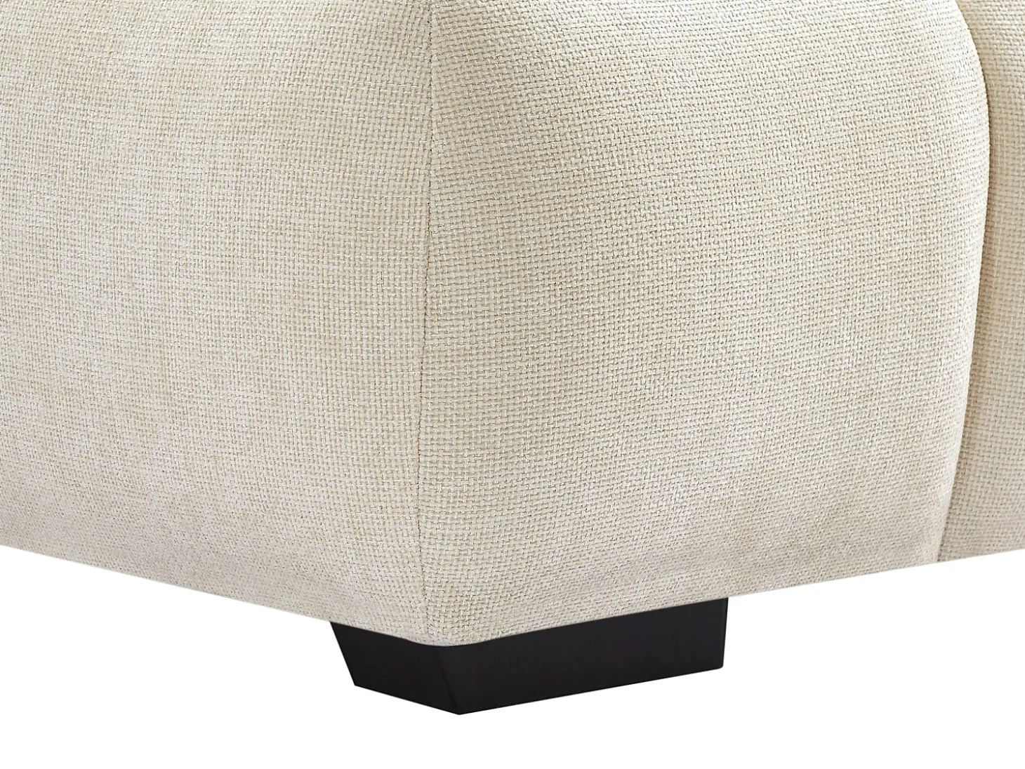 Sofá rinconera derecha de tela color beige BERENIA