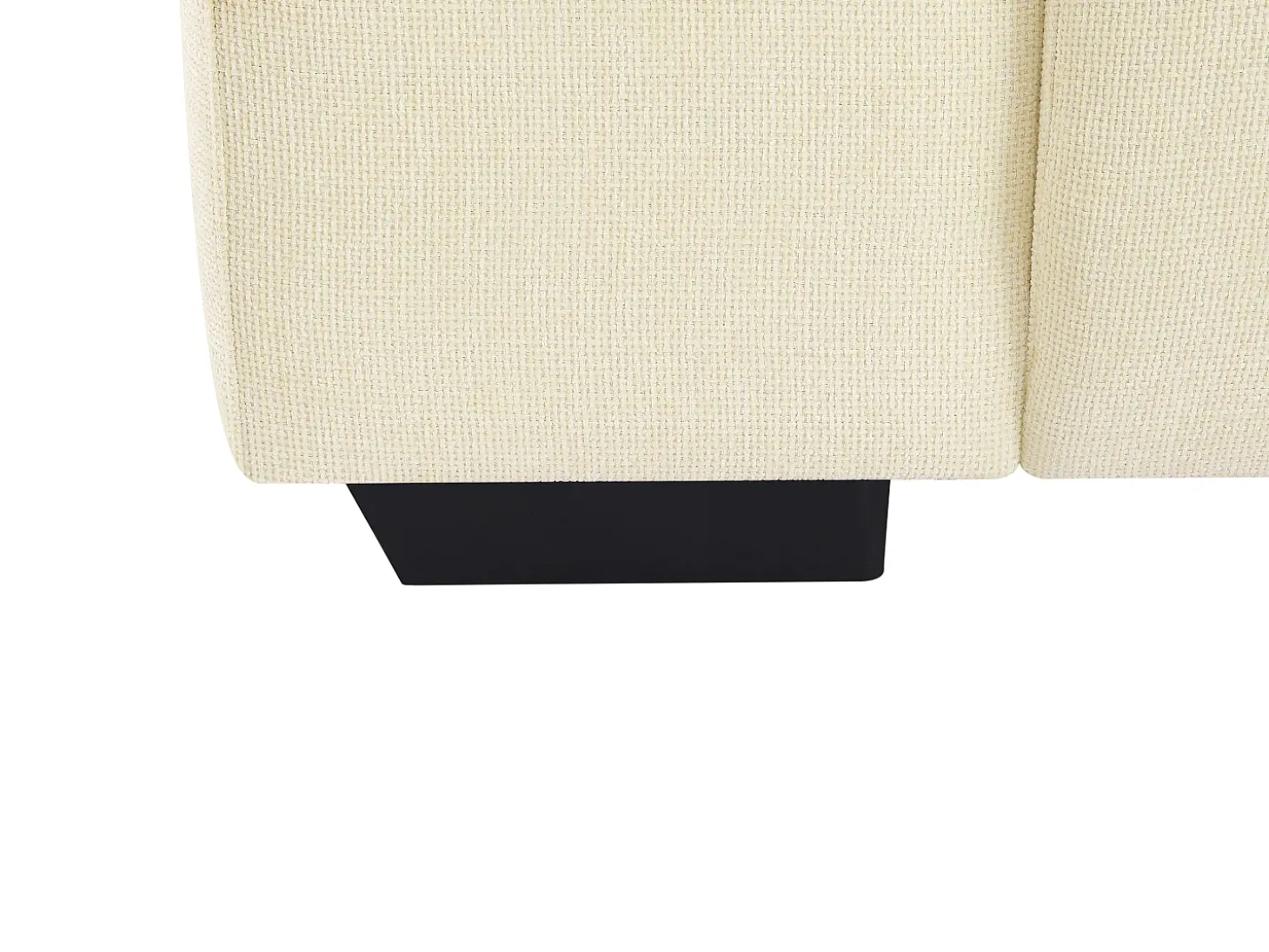 Sofá rinconera derecha en tela texturizada beige LOPONZA