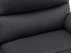 Sofá rinconera derecha relax eléctrico de tela antracita LUNANO
