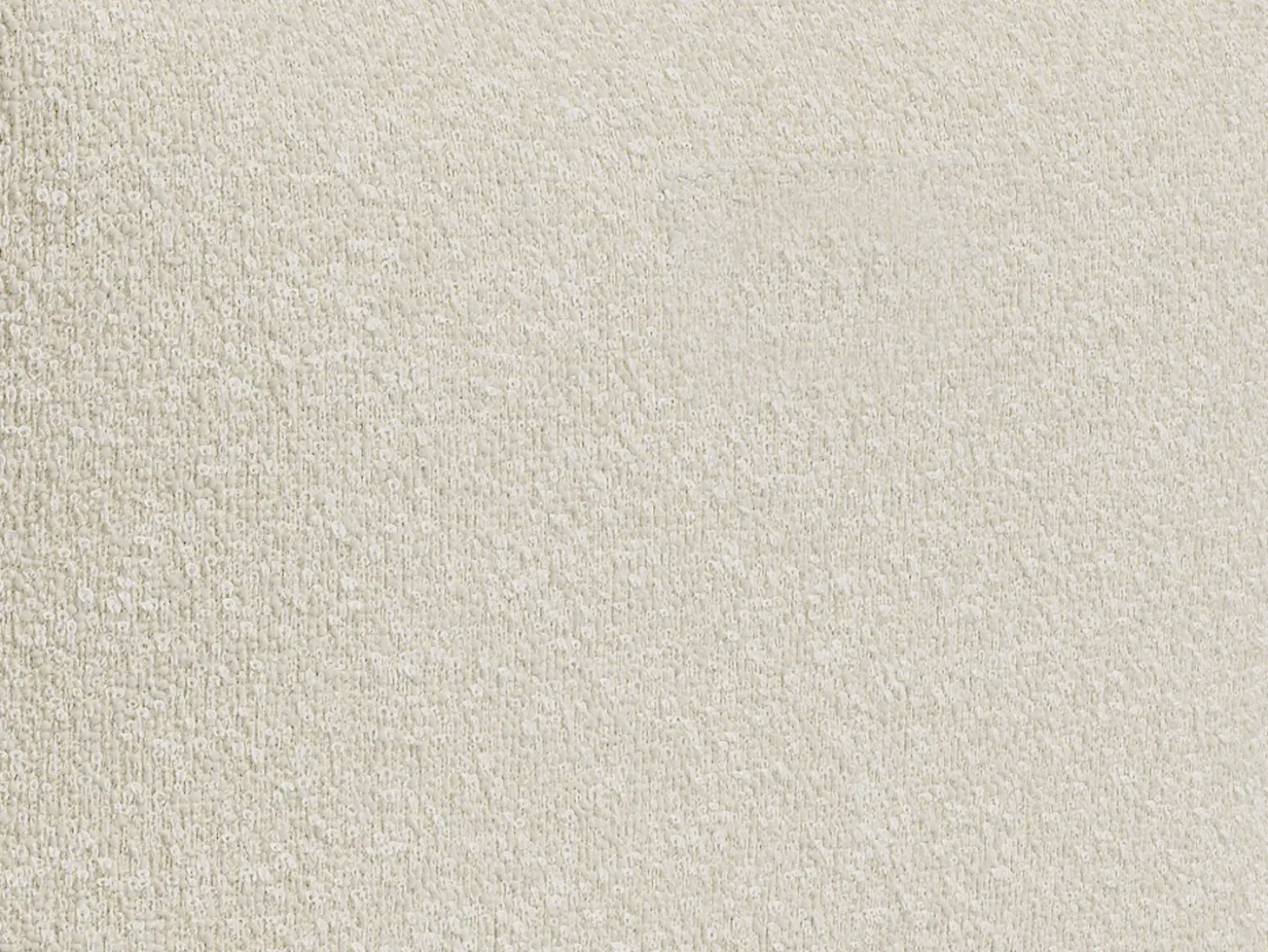 Sofá rinconera en tela bouclé color blanco roto estilo contemporáneo NOUMARA