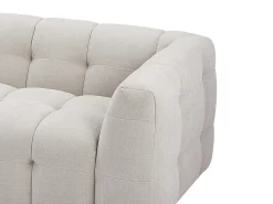 Sofá rinconera izquierda de tela beige envejecida DILOME de Pascal Morabito