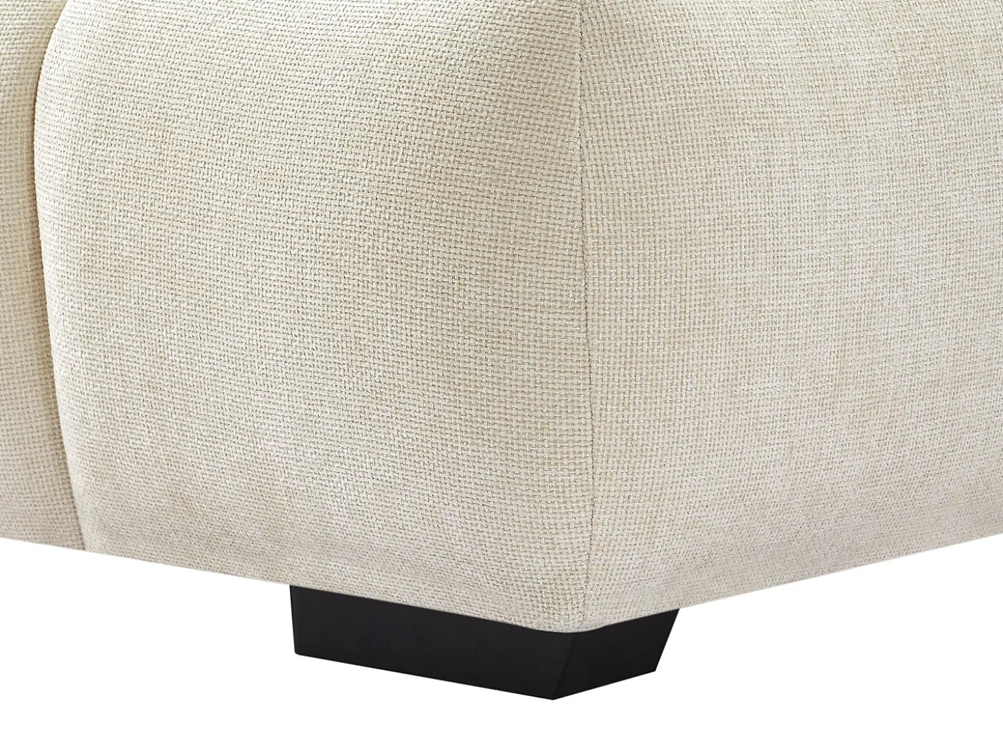 Sofá rinconera izquierda de tela color beige BERENIA