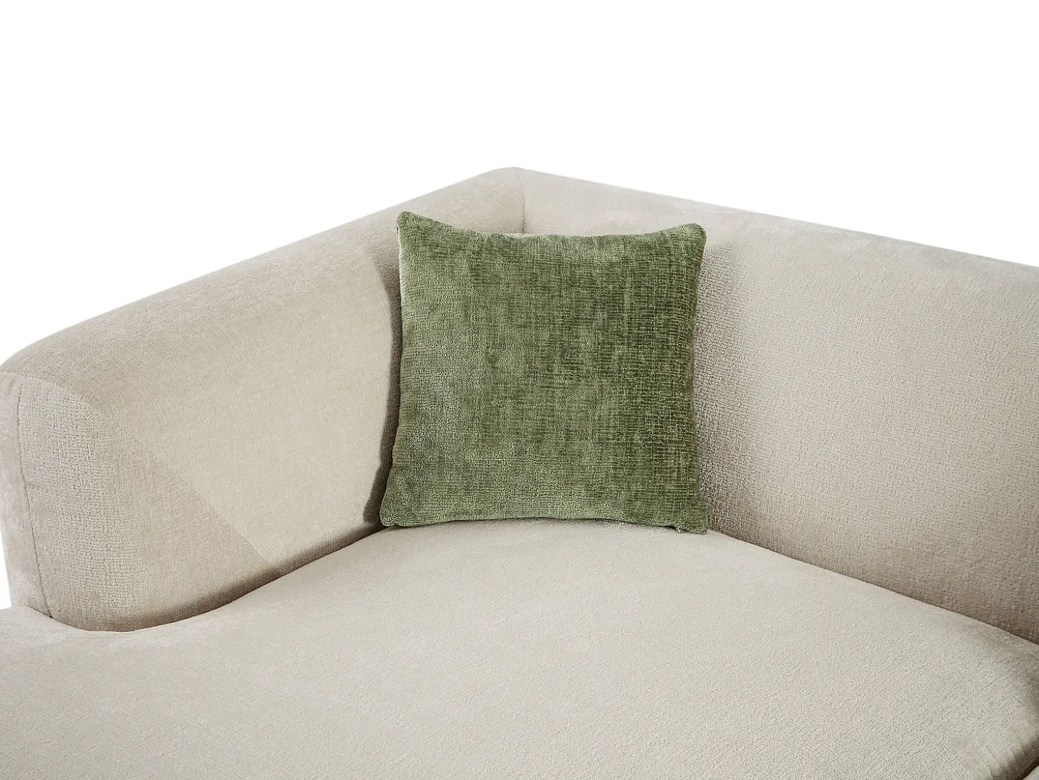 Sofá rinconera izquierda de tela beige estilo contemporáneo TANCAVO