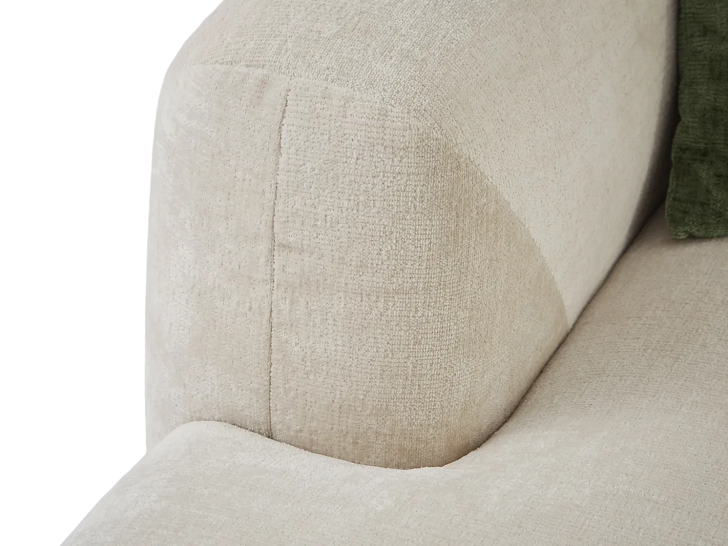 Sofá rinconera izquierda de tela beige estilo contemporáneo TANCAVO