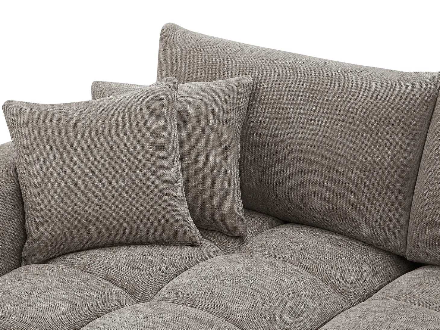 Sofá rinconera izquierda de tela color gris BERENIA