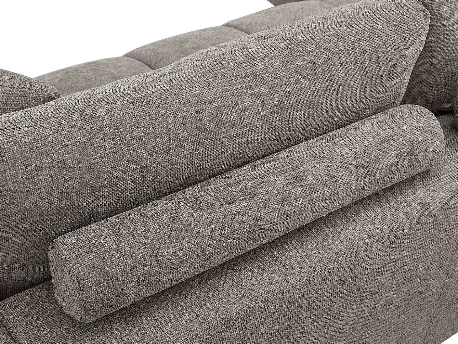 Sofá rinconera izquierda de tela color gris BERENIA