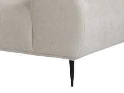 Sofá rinconera izquierda en chenilla beige 5 plazas MALIADA