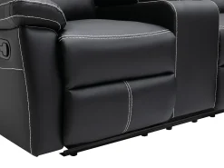 Sofá rinconera relax: manual de piel sintética negra CANBY