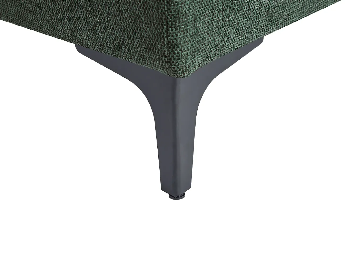 Sofá rinconera reversible en tela texturizada verde JAMOLO